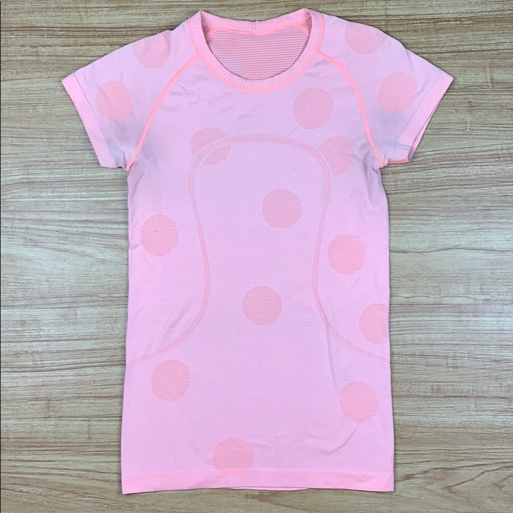 Lululemon Run Swiftly Tech Peach Polka Dot Top 6 - image 3